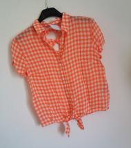 35 Koszula krata crop top Bershka kokardki rozm S