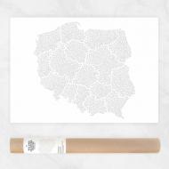 Mapa Polski, Plakat do Kolorowania, AG534